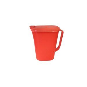 Tupperware 2Qt Fluorescent Orange Pitcher With Lid